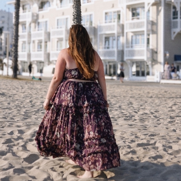 Torrid Festi Halter Bow Maxi Dress 1x - Picture 3 of 5